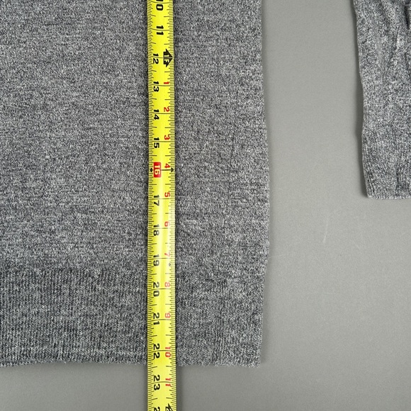 Madewell Varsity Inset Stripe Grey Linen Sweater, Size XS - Picture 5 of 8